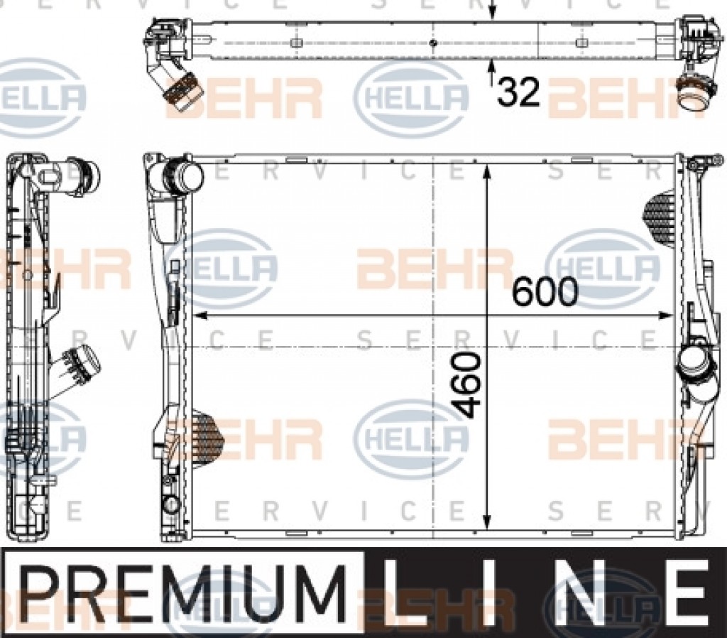 Radiator E81 E82 E87 E88 Manual